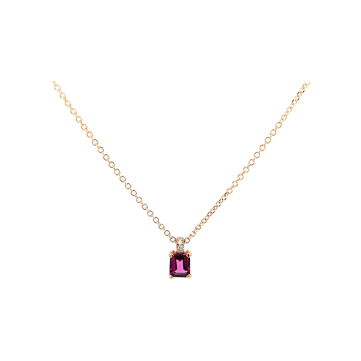 Femme Adorée – Collier – Or Rose, Pierre Semi-Précieuse & Diamants