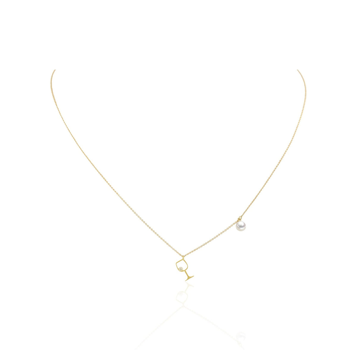 Hesse – Collier – Or jaune, perle et diamant