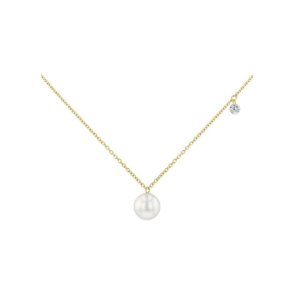 Hesse – Collier – Or jaune, perle et diamant