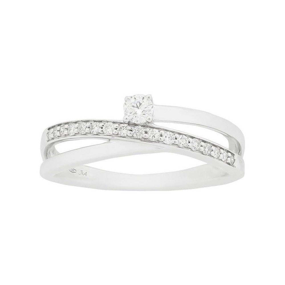 J&A 1970 – Bague – Or Blanc & Diamants