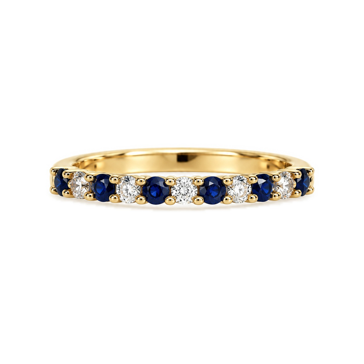 J&A 1970 – Bague – Or jaune, saphirs & diamants