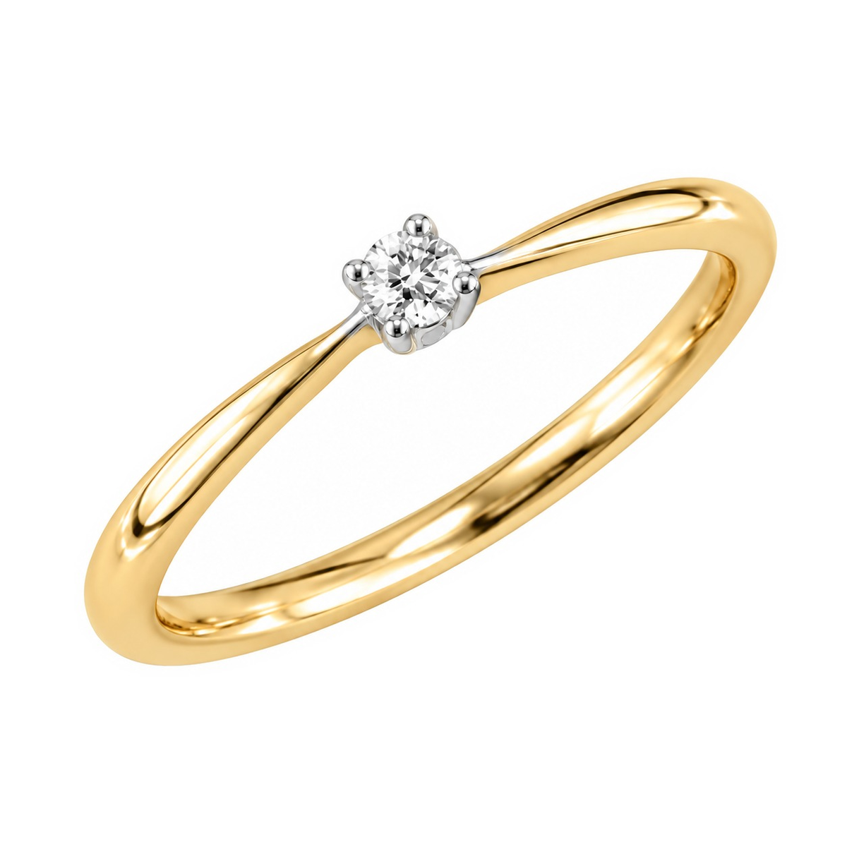 J&A 1970 – Bague – Or Jaune – Solitaire