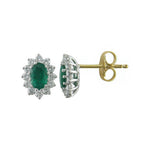J&A 1970 – Boucles d'oreilles – Or Bicolore, émeraudes & diamants