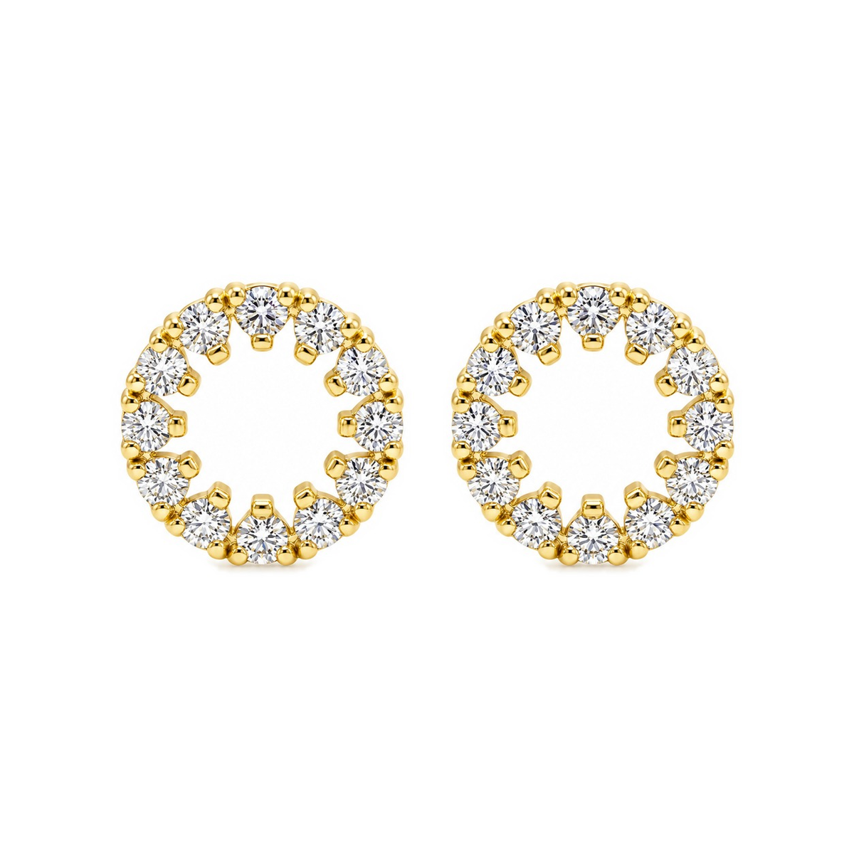 J&A 1970 – Boucles d'Oreilles – Or Jaune & Diamants