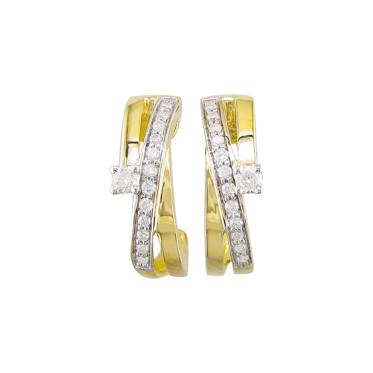 J&A 1970 – Boucles d'oreilles – Or jaune & diamants