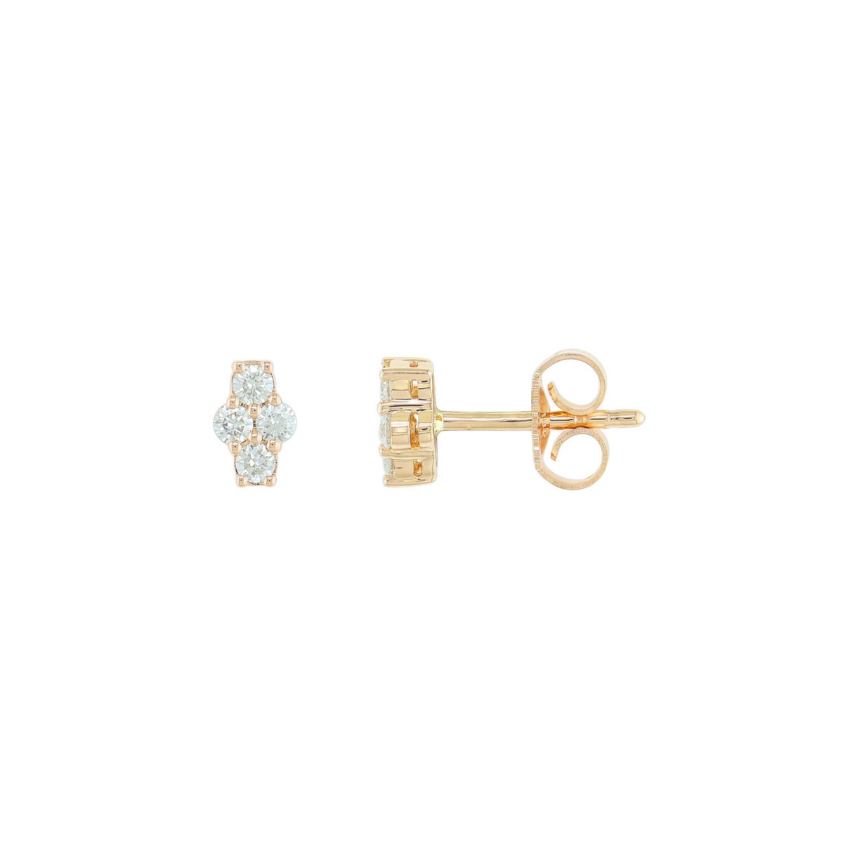 J&A 1970 – Boucles d'oreilles – Or rose & diamants