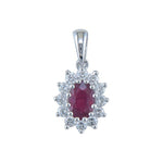 J&A 1970 – Pendentif – Or Blanc & Rubis