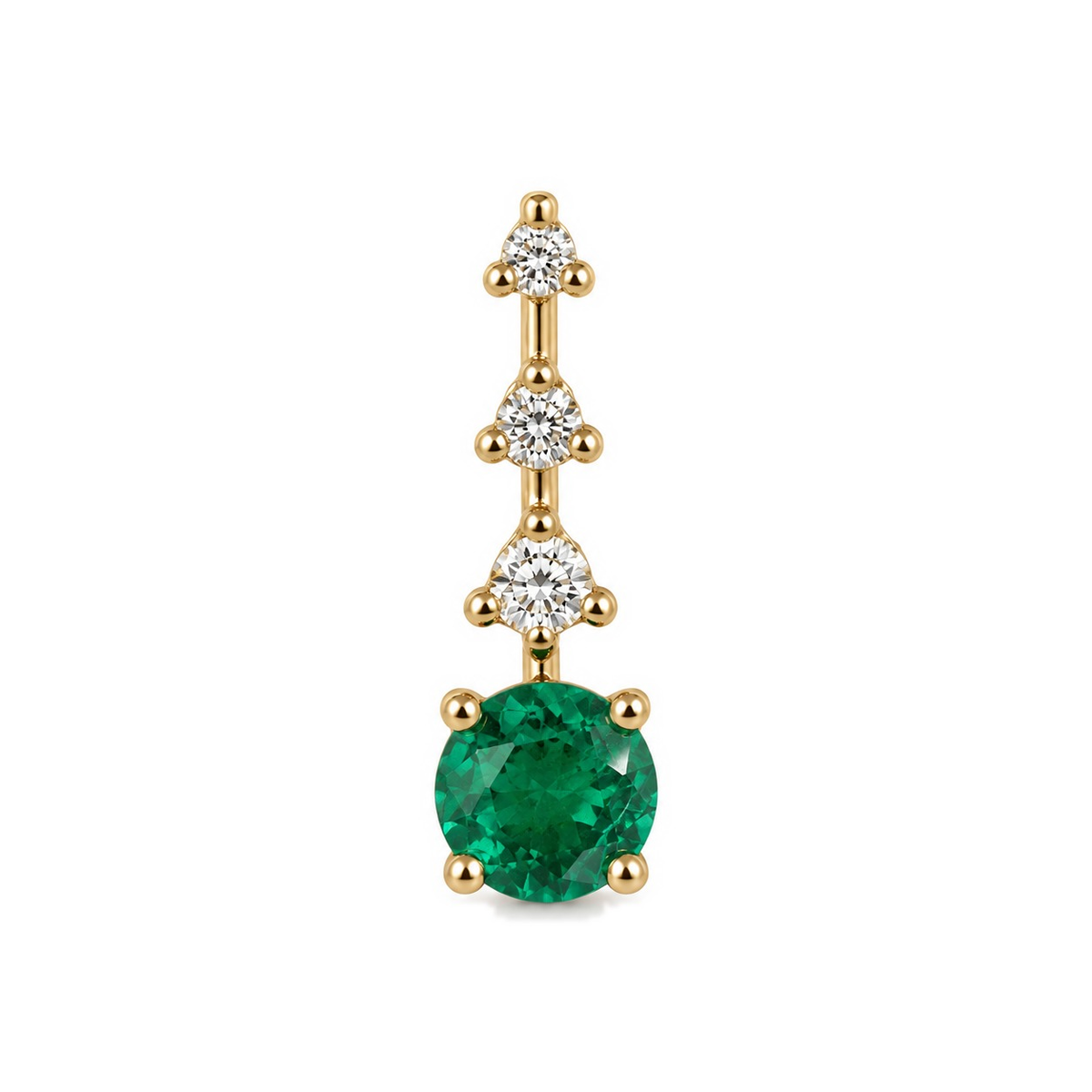 J&A 1970 – Pendentif – Or jaune & emeraude