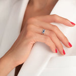 La Brune & La Blonde – Bague – Or Blanc & Saphirs – vue 2