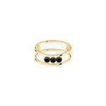 La Brune & La Blonde – Bague – Or jaune & diamants noirs