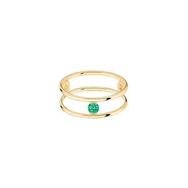 La Brune & La Blonde – Bague – Or Jaune & Émeraude