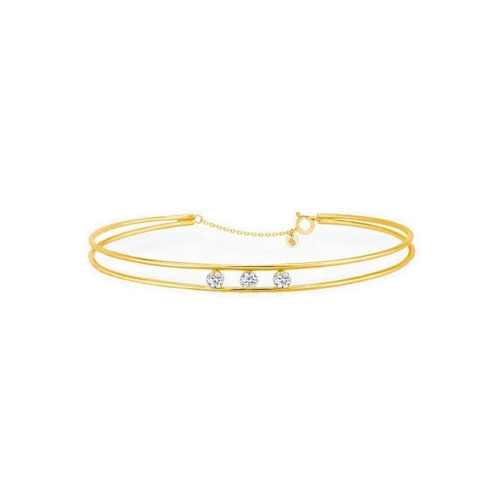La Brune & La Blonde – Bracelet rigide – Or jaune & diamants