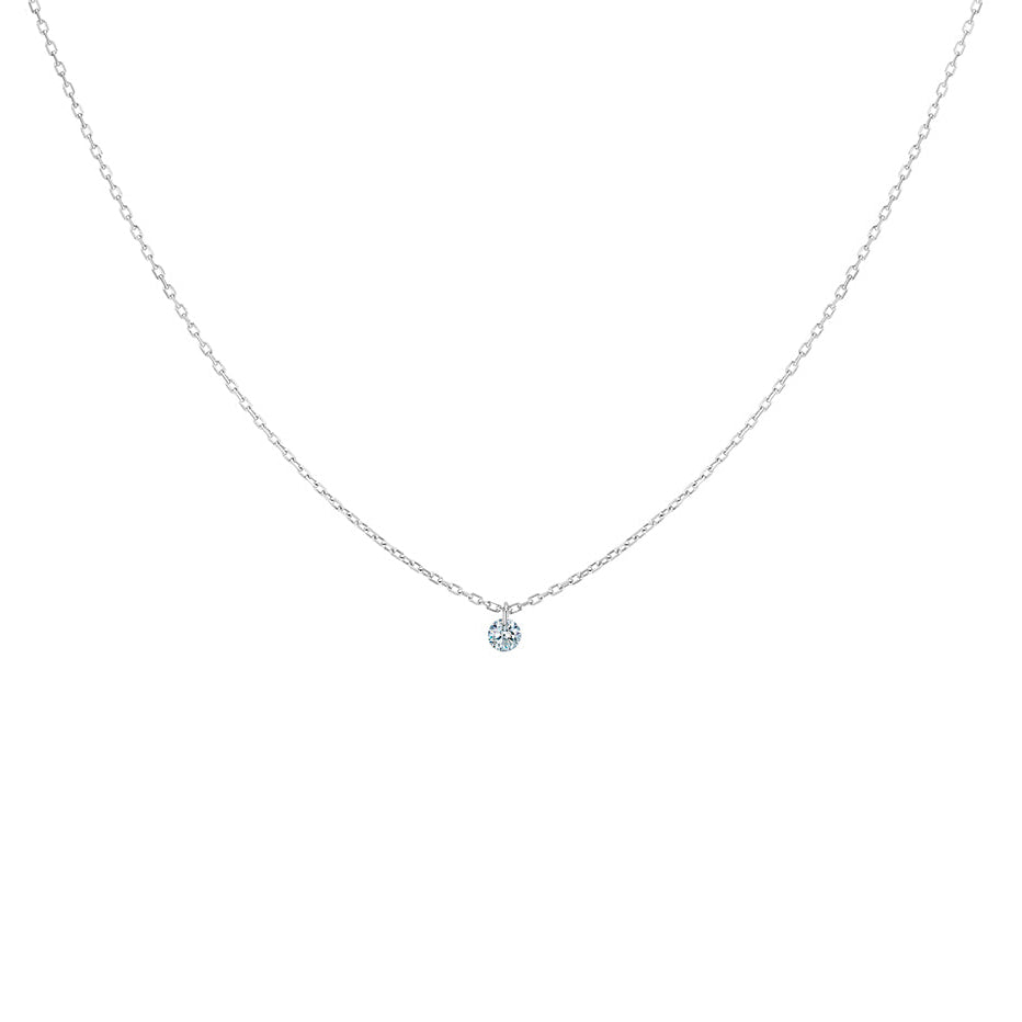 La Brune & La Blonde – Collier – Or Blanc & Diamant – vue 2