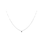 La Brune & La Blonde – Collier – Or Blanc & Diamant noir