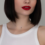 La Brune & La Blonde – Collier – Or Blanc & Diamant noir – vue 2