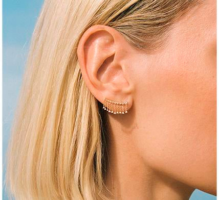 LeCarré – Boucle d'Oreille – Earcuff – Or Jaune & Diamants – vue 2