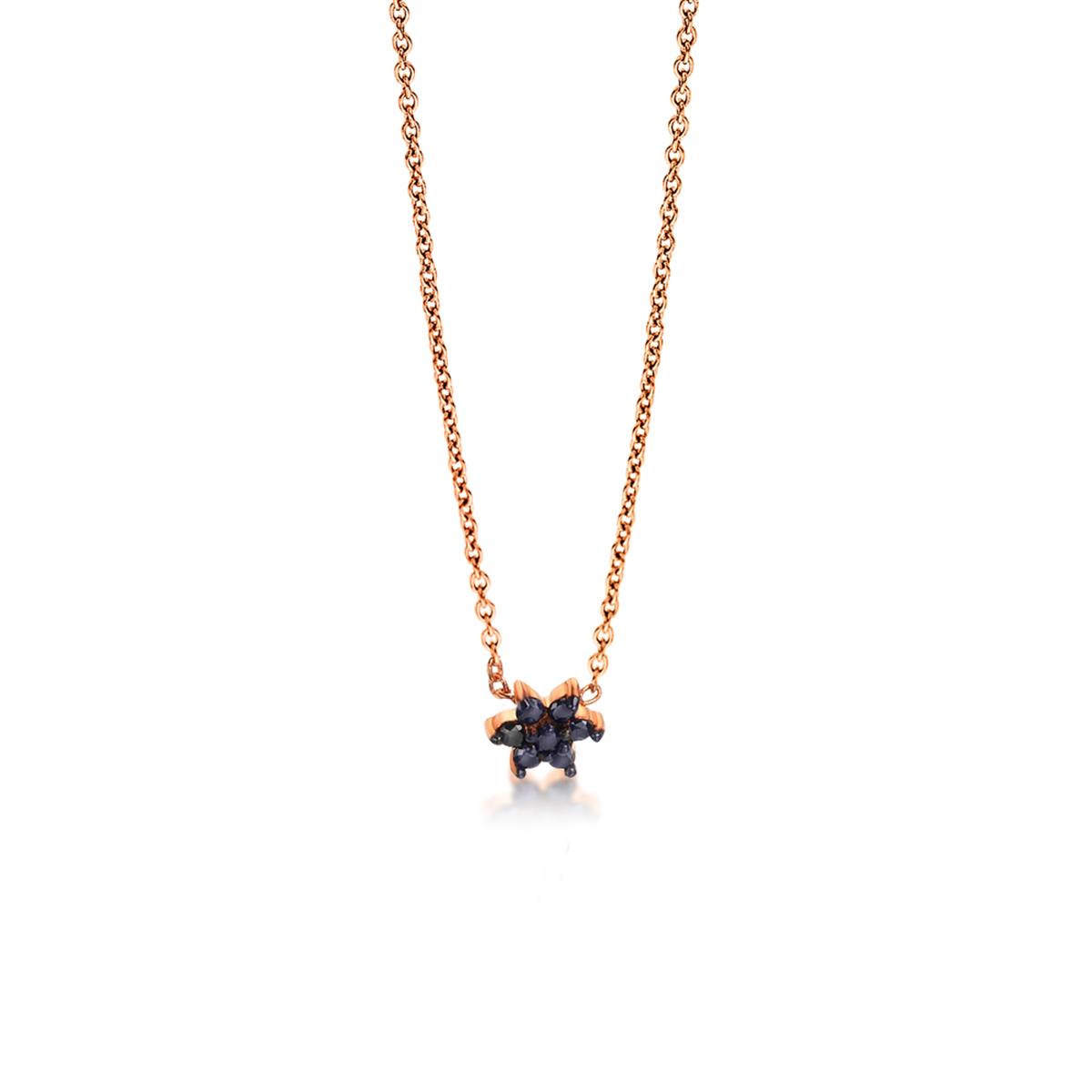 LeCarré – Collier – Or Rose & Diamants Noirs