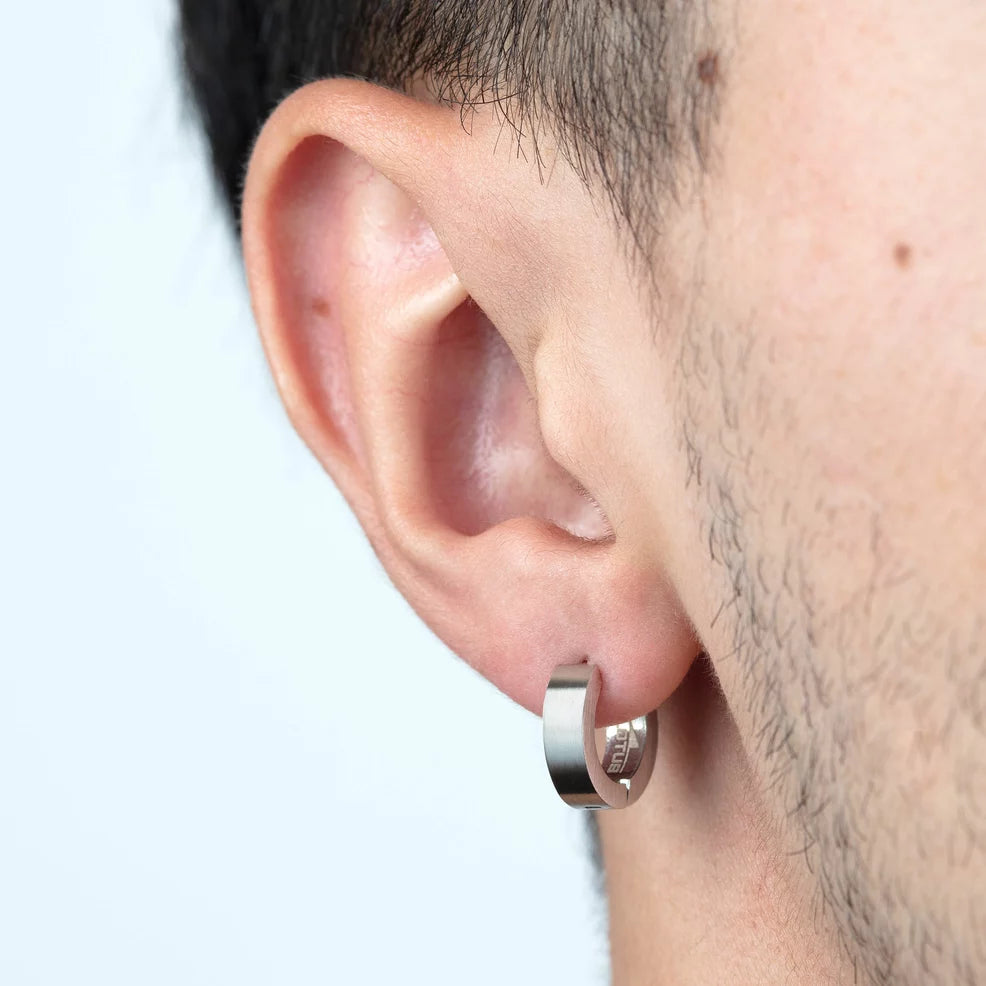Lotus – Boucles D'oreilles Acier – vue 2