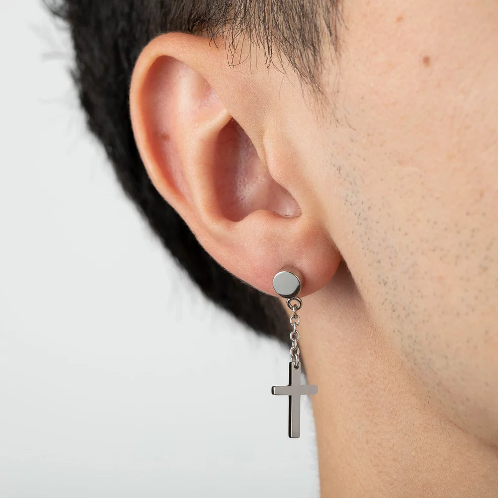 Lotus – Boucles D'oreilles Acier – vue 2