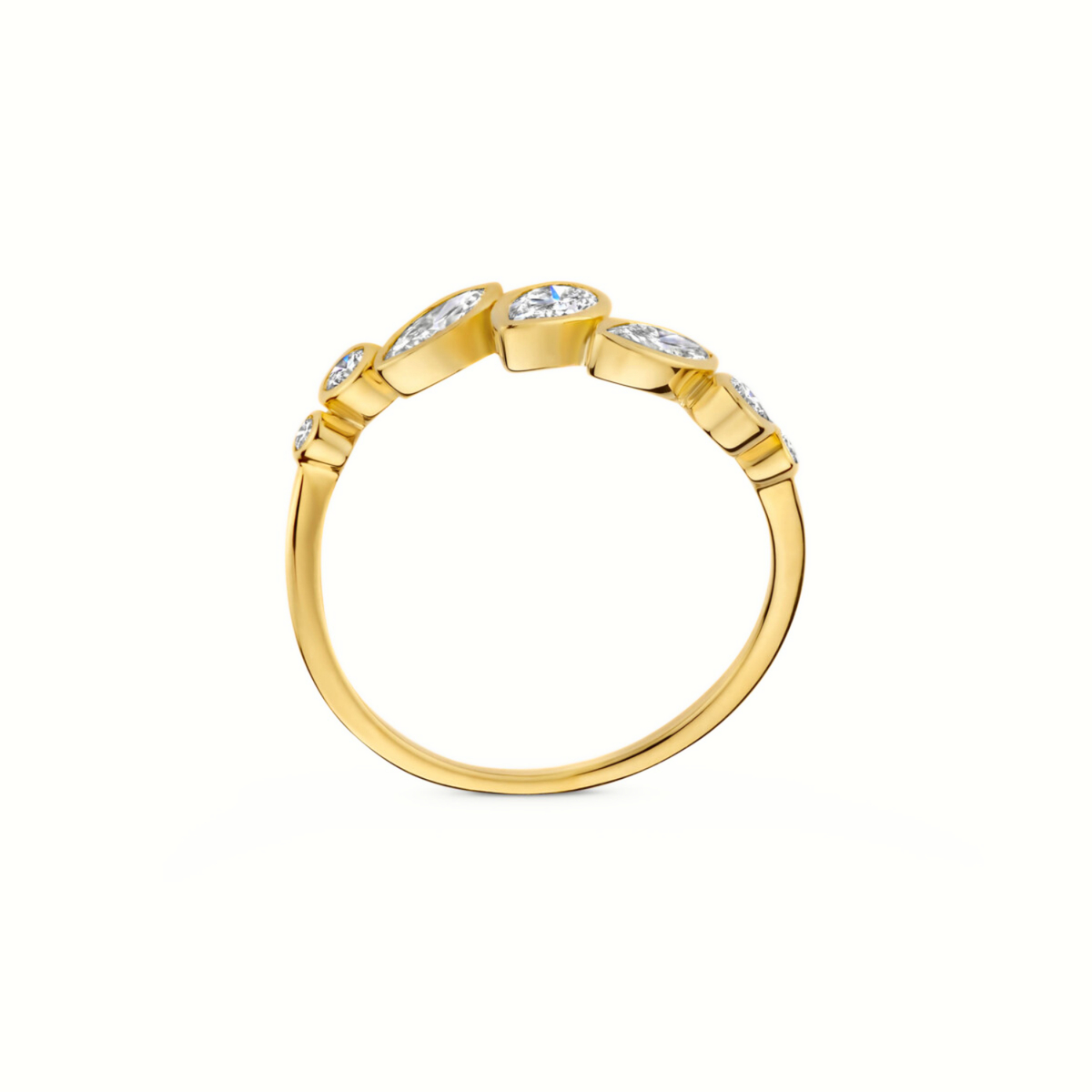 Mérité – Bague – Or jaune & diamants Lab – vue 2