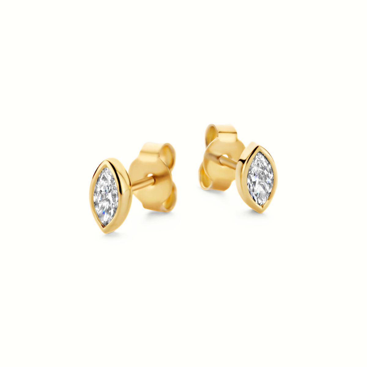 Mérité – Boucles d'oreilles – Or jaune & diamants Lab – vue 2