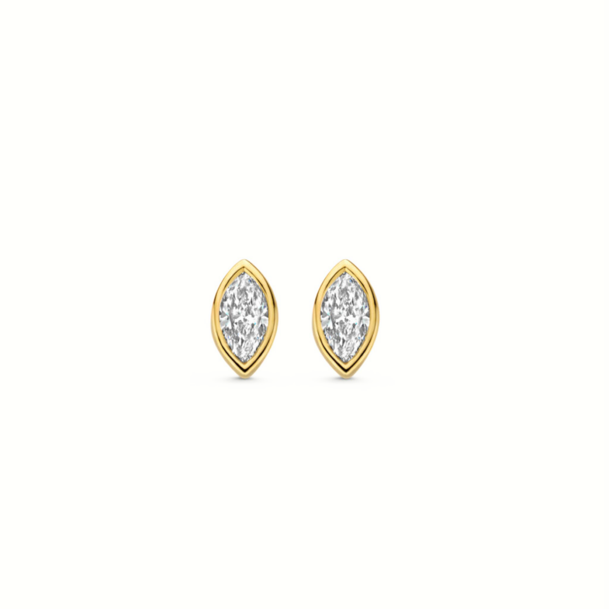 Mérité – Boucles d'oreilles – Or jaune & diamants Lab