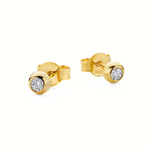 Mérité – Boucles d'oreilles – Or jaune & diamants Lab – vue 2