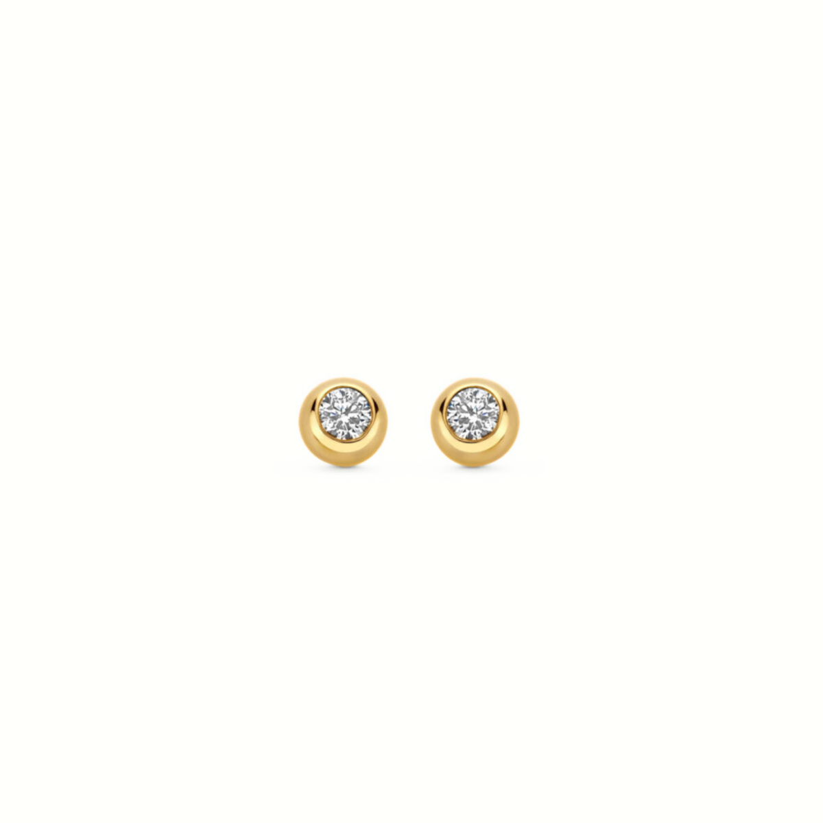 Mérité – Boucles d'oreilles – Or jaune & diamants Lab