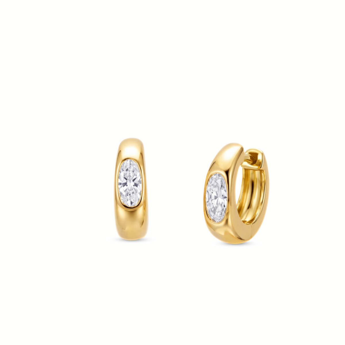 Mérité – Boucles d'oreilles – Or jaune & diamants Lab