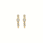Mérité – Boucles d'oreilles – Or jaune & diamants Lab – vue 2