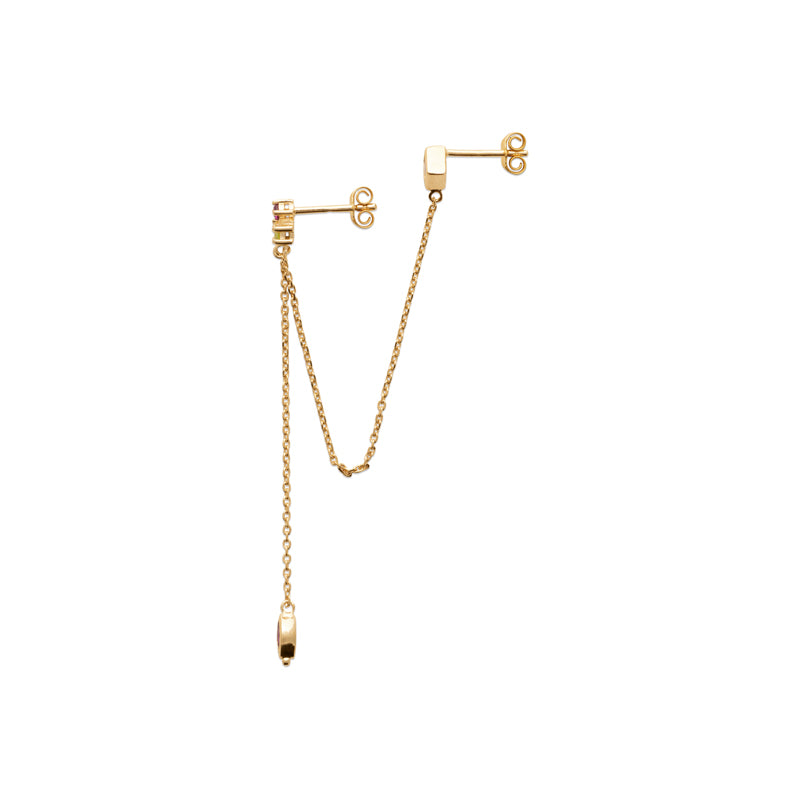 Mono boucle d'oreille – Plaqué or – vue 2