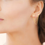Mono boucle d'oreille – Plaqué or – vue 2
