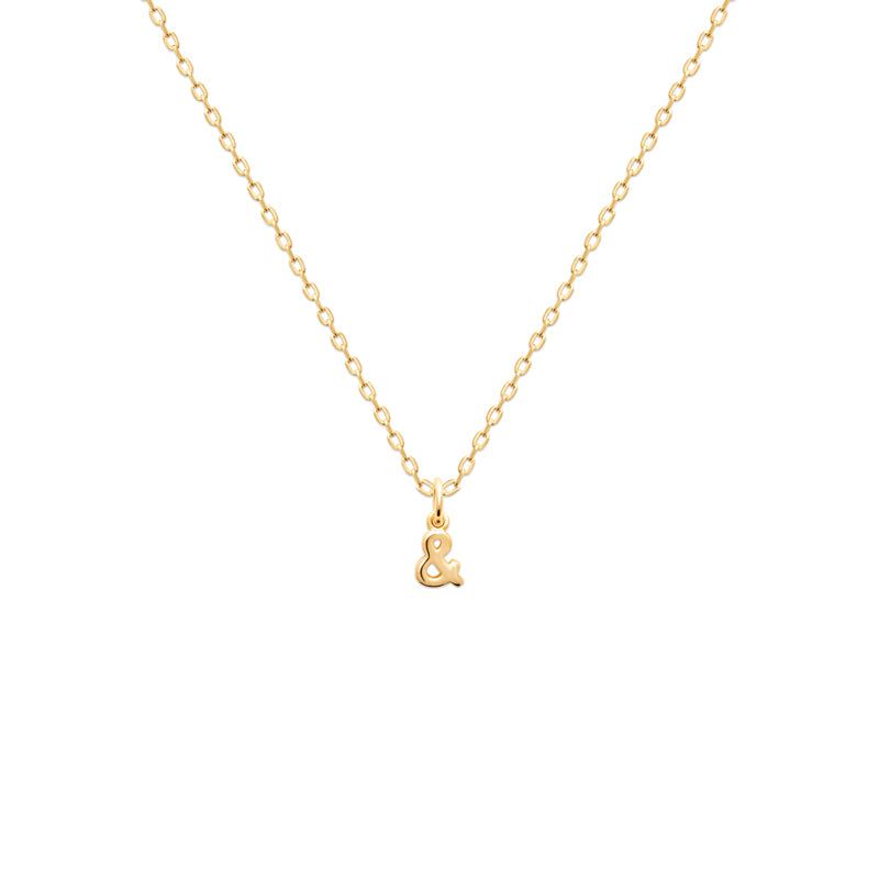 Pendentif – Lettre – Esperluette – Plaqué or – vue 3