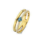 Pigou – Bague – Or Jaune, topaze & Diamants