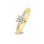 Pigou – Bague – Or jaune & zirconium