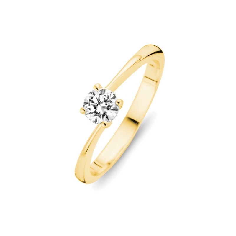 Pigou – Bague – Or jaune & zirconium