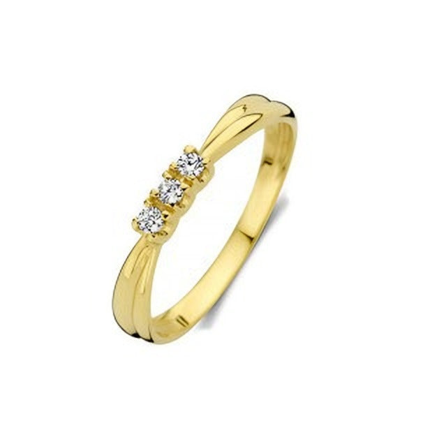 Pigou – Bague – Or Jaune & Zirconium