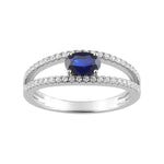 Robbez – Bague – Or Blanc, Saphir & Diamant