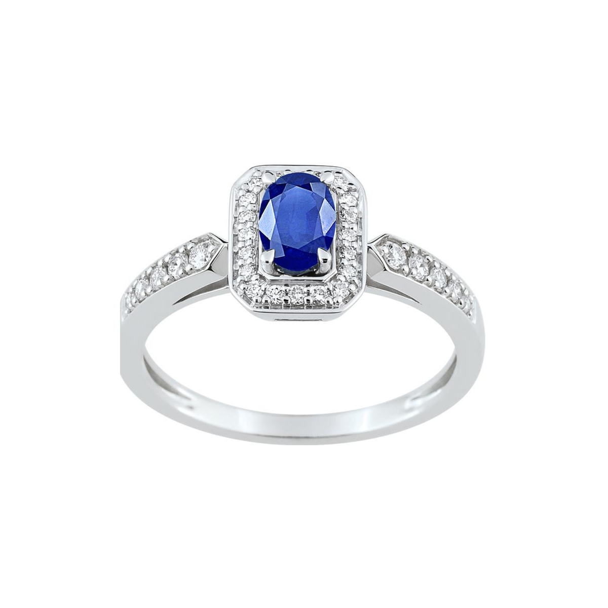 Robbez – Bague – Or Blanc, Saphir & Diamants