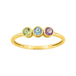 Robbez – Bague – Or Jaune, Améthyste, Topaze & Péridot