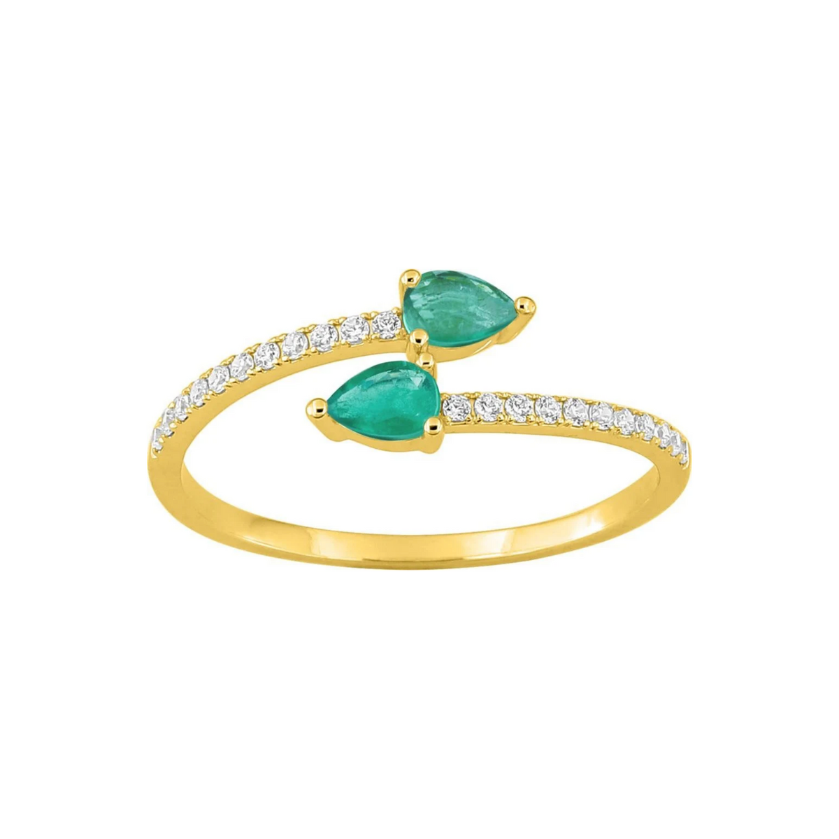 Robbez – Bague – Or Jaune, Émeraudes & Diamants