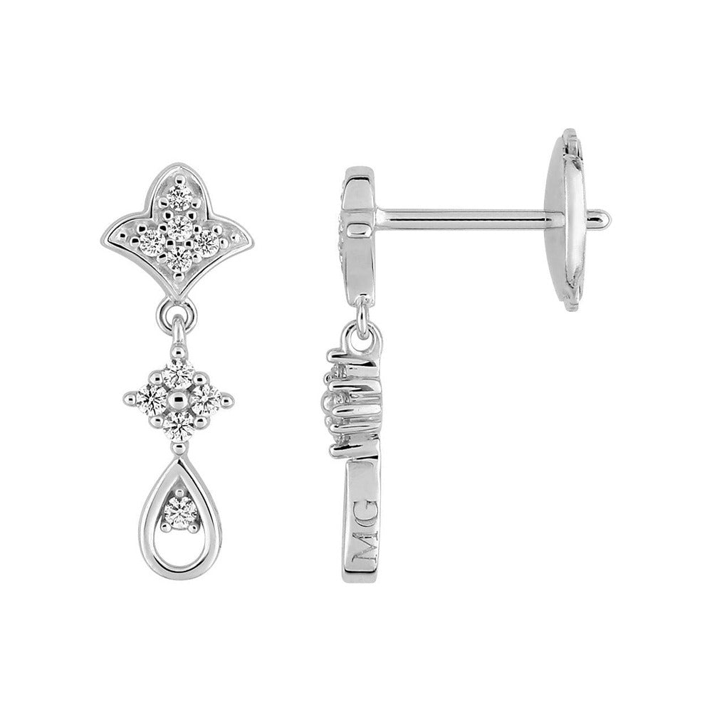 Robbez – Boucles d'oreilles – Or Blanc & Diamants