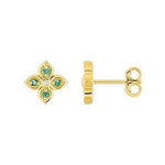 Robbez – Boucles d'oreilles – Or Jaune, Émeraudes & Diamants
