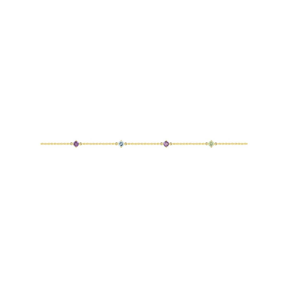 Robbez – Bracelet – Or Jaune, topaze, améthyste & péridot