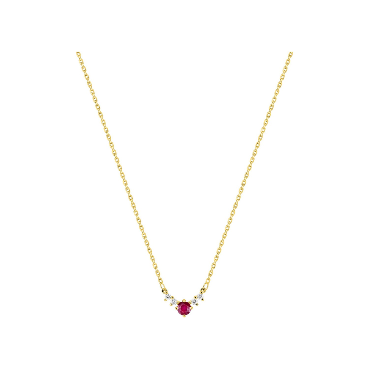 Robbez – Collier – Or Jaune, Rubis & Diamants