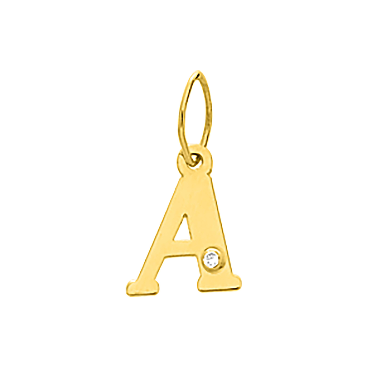 Robbez – Pendentif – Lettre – Or Jaune & diamant – vue 2