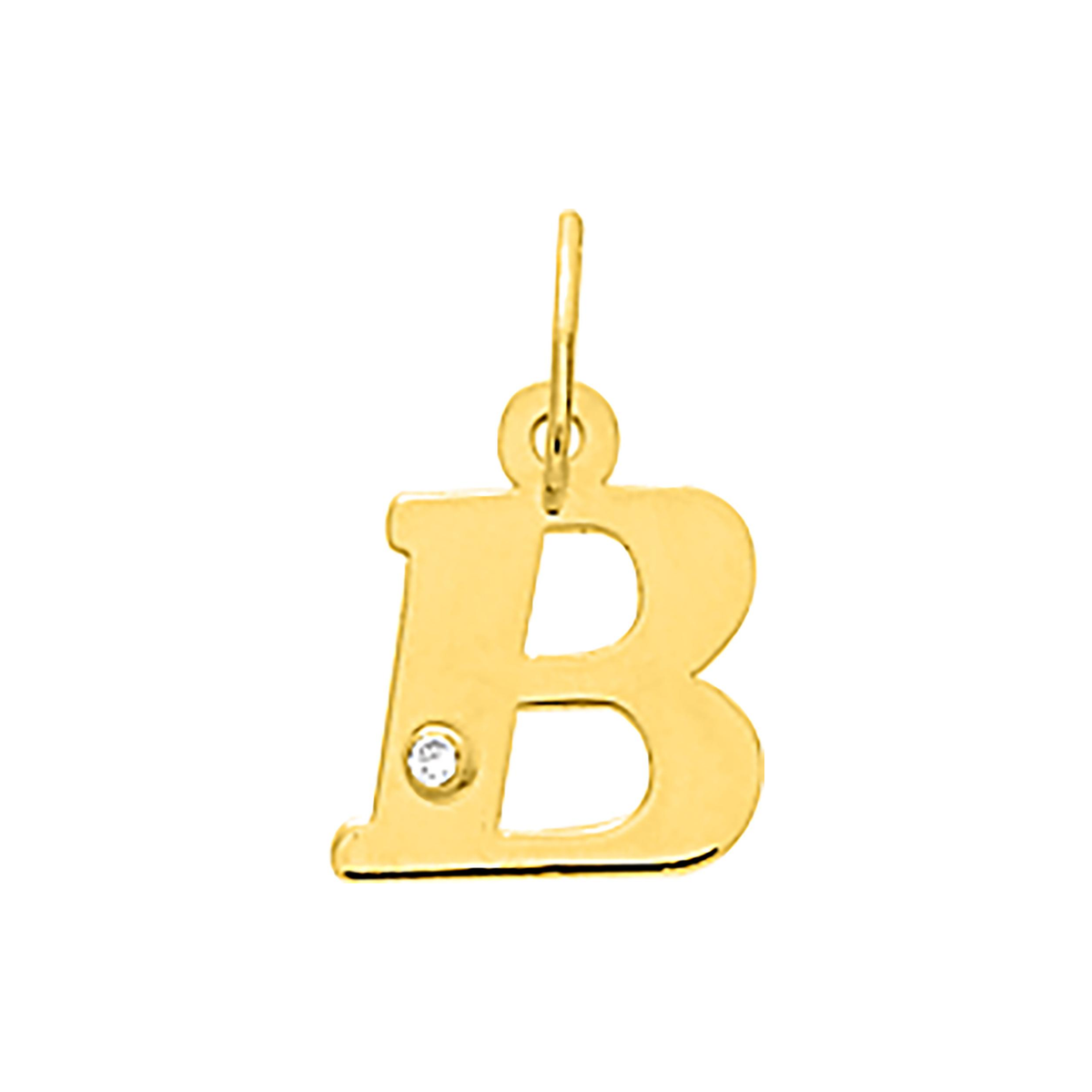 Robbez – Pendentif – Lettre – Or Jaune & diamant – vue 3