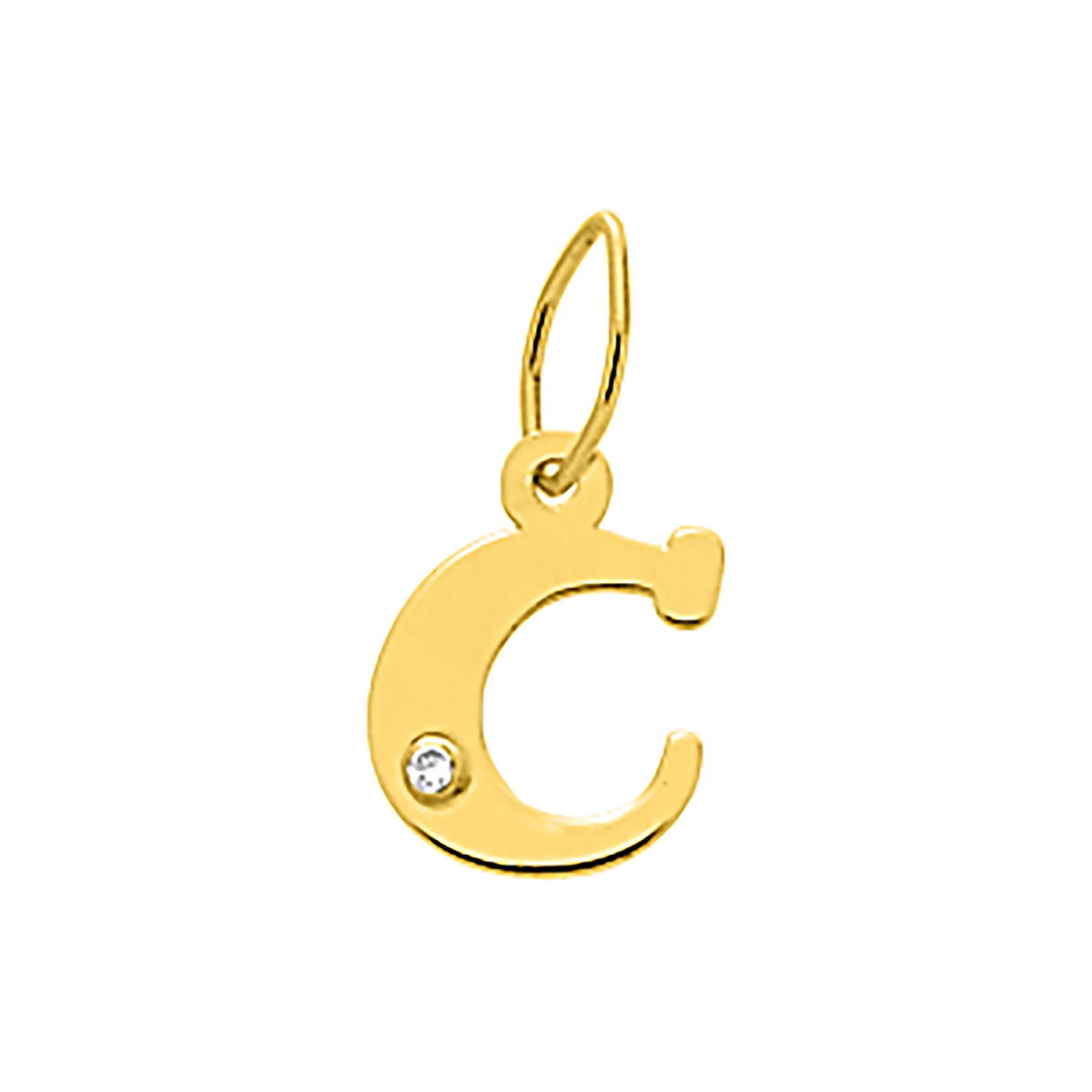 Robbez – Pendentif – Lettre – Or Jaune & diamant – vue 4
