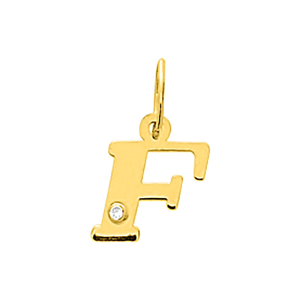 Robbez – Pendentif – Lettre – Or Jaune & diamant – vue 7