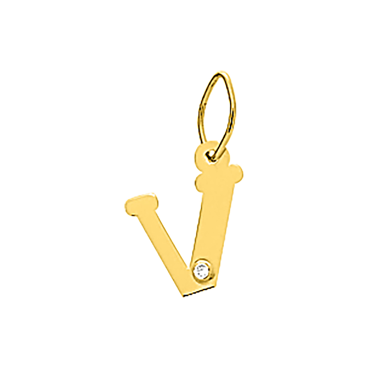Robbez – Pendentif – Lettre – Or Jaune & diamant – vue 23